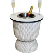 COOTAB Cooler Table 3-in-1 Loungetisch mit Edelstahl-Kühler Paris 43 cm