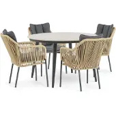 De Laan Lifestyle Marbella/Vienna 120 cm dining tuinset 5-delig