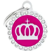 My Family Glamoureuze Ronde Dierenpenning Met Kroon