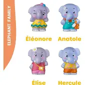 Klorofil Waarnemingsspel Set van 4 olifantenfiguren