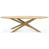 Ethnicraft Mikado dining tuintafel eiken ovaal 267x138 cm