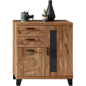 Wohn-Concept Persiko schoenenkast wild eiken massief hout/metaal Old Artisan/antraciet