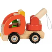 Goki Houten voertuig - Sleepwagen - 18,5X8,5X10Cm - Met Rubberen Banden - 2 Jaar