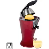 Princess Citruspers – Elektrische Citruspers - Juicer - Fruitpers - 300W – Rood Metallic – 2 Perskegels – Vaatwasserbestendige Onderdelen