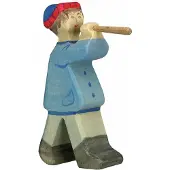 Holztiger Houten figuur - - Herder met fluit 2 - Voor kinderen vanaf 3 jaar - Europese productie