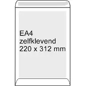 Raadhuis bordrug envelop - 220x312mm - EA4 - wit - met plakstrip - 100 stuks