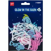 APLI Kids stickers - Glow in the dark vissen 12 stuks karton.