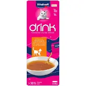 Vitakraft Voordeelpakket: 45x30g kattendrank met kip en taurine kattensnacks