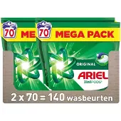 Ariel 2x 3in1 Wasmiddel Pods Original 70 Stuks