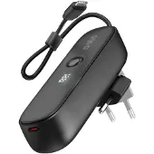 SBS Powerbank Hybrid, 5000 mAh, PD 20W, met geïntegreerde aansluiting