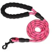 Greenway Reflecterende Hondenriem 150 cm – Roze – Sterke Hondenlijn met Soft-Grip Handvat