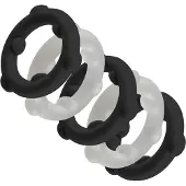 Oxballs - Gearheads - Spinner Cockringen Set - 5 stuks - Transparant/Zwart