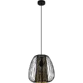 Eglo Hanglamp Curasao zwart met goud