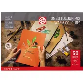 Royal Talens Talens Toned Paper blok - A4 - warme tinten