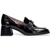 Hispanitas Dames Zwarte leren hakken (38), Leer, 3 tot 5 cm, Geen, Casual HI243590