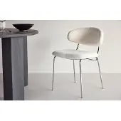 Svea - Novak eetkamerstoel - boucle - wit