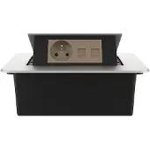 Livolo  | Zilver | 2 | Pop-Up Stekkerdoos | Push | Inbouw | France |