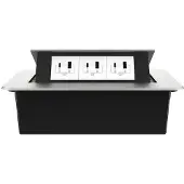 Livolo Stekkerdoos | Pop-Up | Zilver | Push | Inbouw | USB & USB-C | Wit
