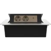 Livolo Stekkerdoos | Pop-Up | Zilver | 3 | Wandcontactdoos | USB-C | Inbouw
