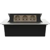 Livolo  | Zilver | 3 | Pop-Up Stekkerdoos | Push | Inbouw | France |
