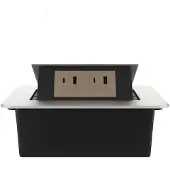 Livolo  | Zilver | 2 | Pop-Up Stekkerdoos | Push | Inbouw | USB/USB-C