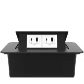 Livolo  | Zwart | 2 | Pop-Up Stekkerdoos | Push | Inbouw | +