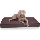 Knuffelwuff orthopedische hondenmat Juna van laser-gewatteerd kunstleer XXL 110x66cm bruin