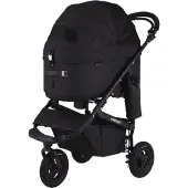AIRBUGGY hondenbuggy DOME3 LAREG l met rem - Kleur earth zwart - Afmetingen 96x53x105 cm (LxBxH)