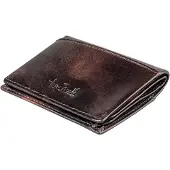 Tony Perotti leren van Gogh Creditcard RFID met creditgeld- en papiergeldvakken, Zwart