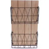 Lafinesse Wandrek met 2 manden Hout/Metaal