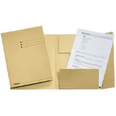 Esselte Manilla 3-Flap Map 1032304 Foolscap Chamois Gerecycled Karton 250 Vel 23,3 x 35 x 2 cm 50 Stuks