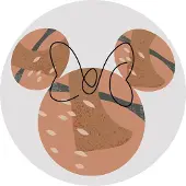 Komar Fotobehang Zelfklevend vlies - Minnie Terra - Afmeting 125 x 125 cm