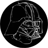 Komar Fotobehang Zelfklevend vlies - Star Wars Ink Vader - Afmeting 125 x 125 cm