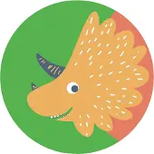Komar Fotobehang Zelfklevend vlies - Little Dino Trice - Afmeting 125 x 125 cm