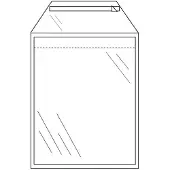 Raadhuis mail envelop transparant 235 x 310 mm - A4 zelfklevend (1000 stuks)