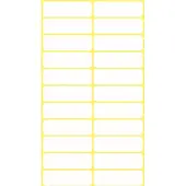 Kangaro Etiket wit 32x10mm 10 pak a 10 stuks wit Etiket