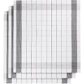 De Witte Lietaer Mixte Theedoek 68x68 white-black 5598