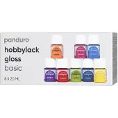 Panduro Hobbylak glans set - 8x 20 ml - basis