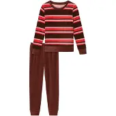 Schiesser Pyjama pink / bloedrood / bourgogne
