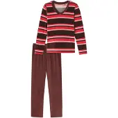 Schiesser Pyjama pink / bloedrood / bourgogne