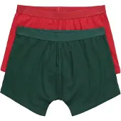 JP 1880 Boxershorts donkergroen / bloedrood