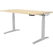 Fellowes Levado Elektrisch Hoogteverstelbaar Zit-sta-bureau Rechthoekig Ahorn T-Voet 1.829 (B) x 698 (D) x 1.257 (H) mm Gemelamineerde spaanplaat, PVC (Polyvinylchloride), Staal