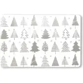 Unique living placemat xmas tree 30x45cm silver