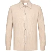 Profuomo Heren Truien & Vesten Overshirt Full Button - Beige - Maat XL