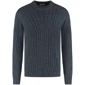 Dstrezzed Ds-crew Ribknit Dk. Navy Maat: S | Sweaters Outlet | Heren | Blauw