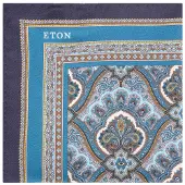 Eton Paisley print silk pocket square