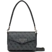 GUESS Crossbody bags - Eco Brenton Flap Shoulder Bag in donkergrijs