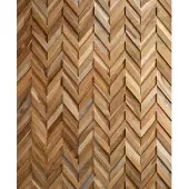 Wallsupply Houtstrips - Houtlook - Teak - 39x18cm - 0,347m²