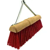 Synx Tools Wegenbouwbezem Nylon 45 cm – Buitenbezem met steelhouder, zonder steel