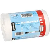 Papstar vuilniszakken HDPE 18 liter wit